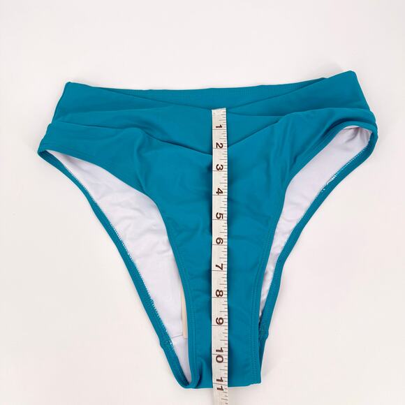 NWT Halara Crossover Bikini Bottom Swimsuit M‎ Teal - Picture 7 of 7